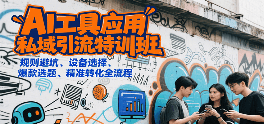AI工具应用私域引流特训班，规则避坑、设备选择、爆款选题、精准转化全流程-易盟网